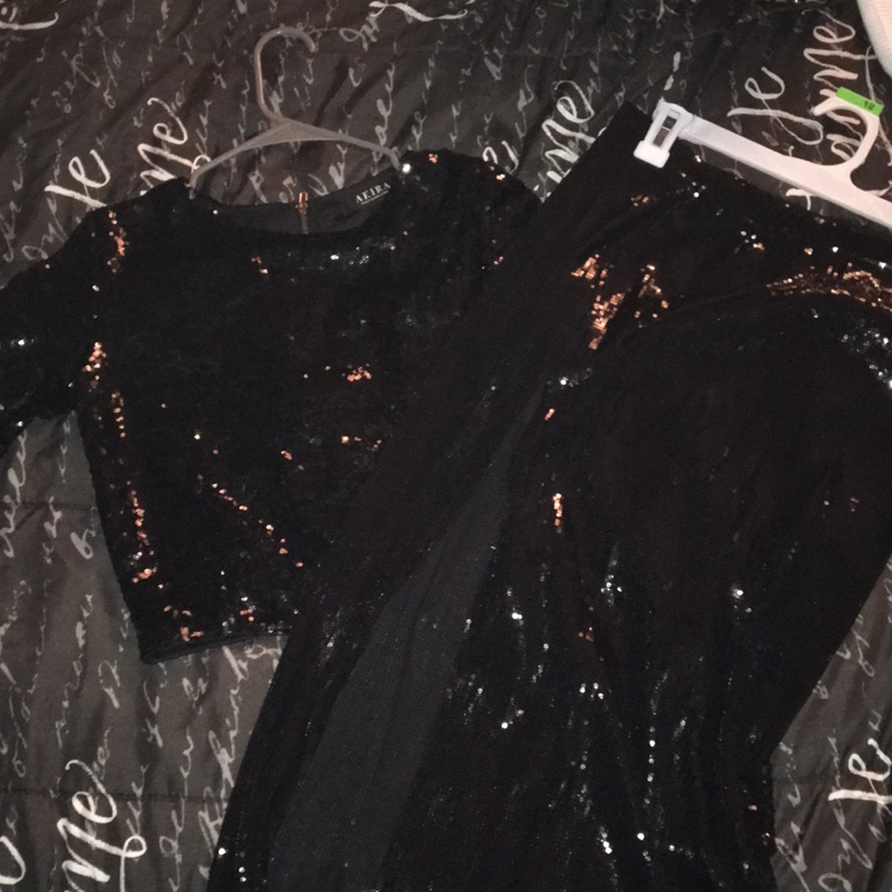 2 Piece Sequin Skirt Set